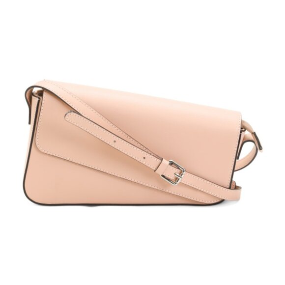 ROBERTA ROSSI Made In Italy Leather Asymmetrical Shoulder Bag - Picture 1 of 4